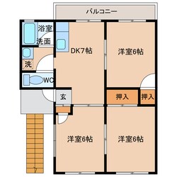 コーエイハイツB棟の物件間取画像